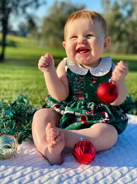 Green Santa shirt/dress/romper