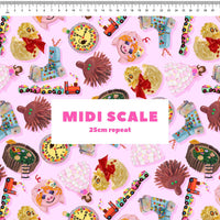 Woman’s Weekly Birthday Cakes scrub top (In stock, made to order)