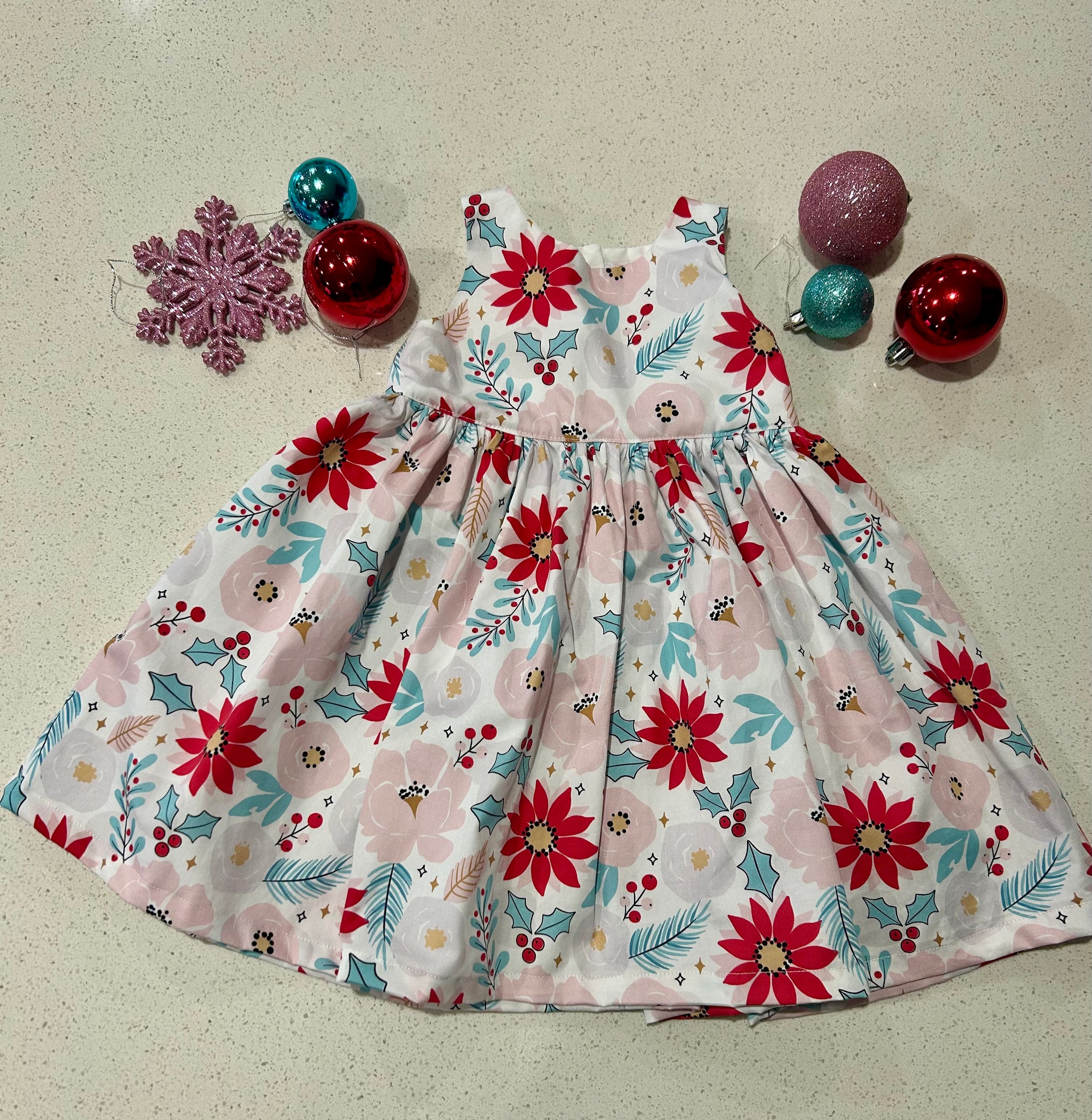 Floral Christmas Dress