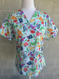 Aussie Christmas Animals Scrub Top (Pre-order)