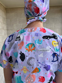 Eras purple Scrub Cap (for long hair)