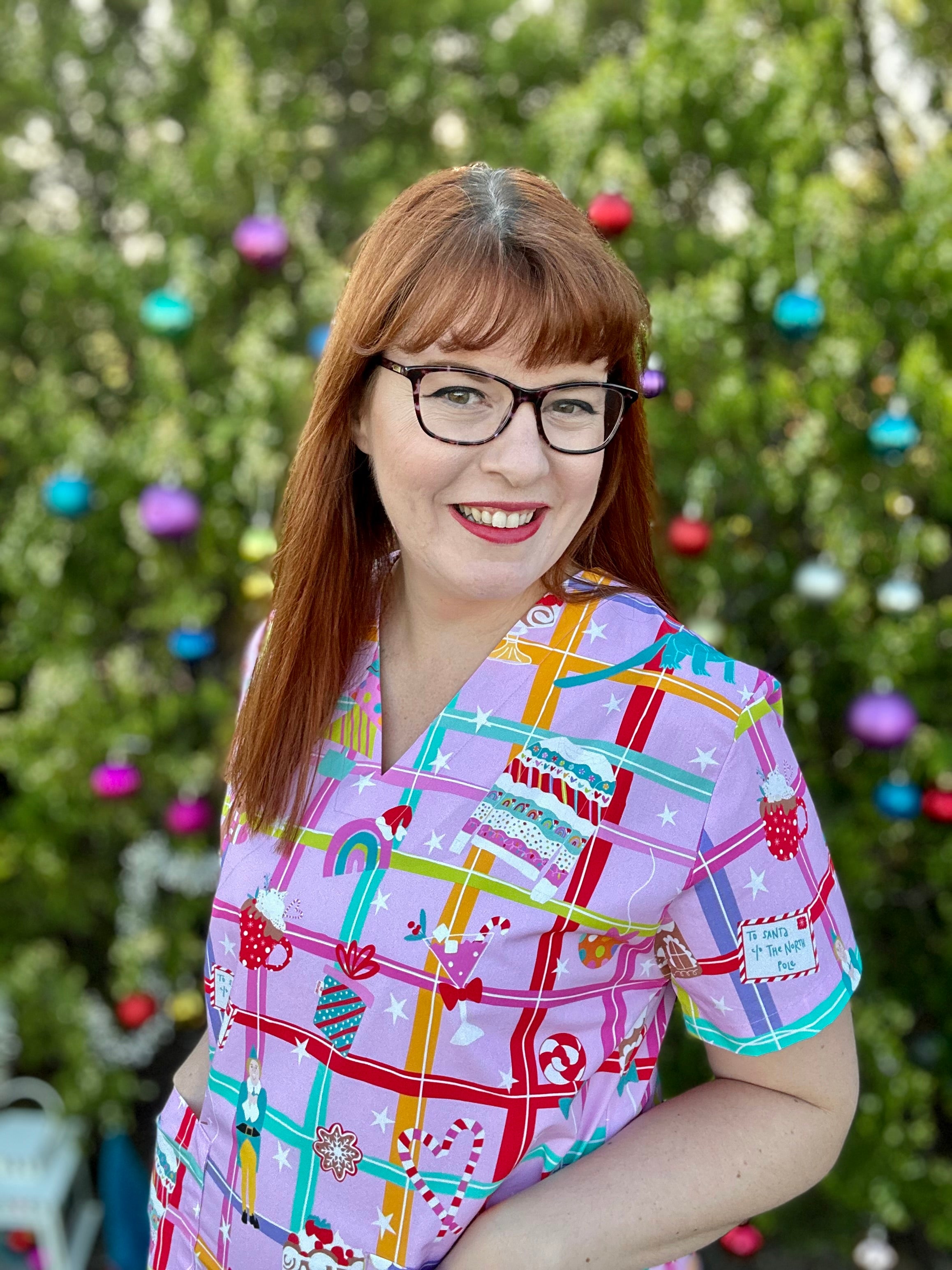 Cute things party scrub top