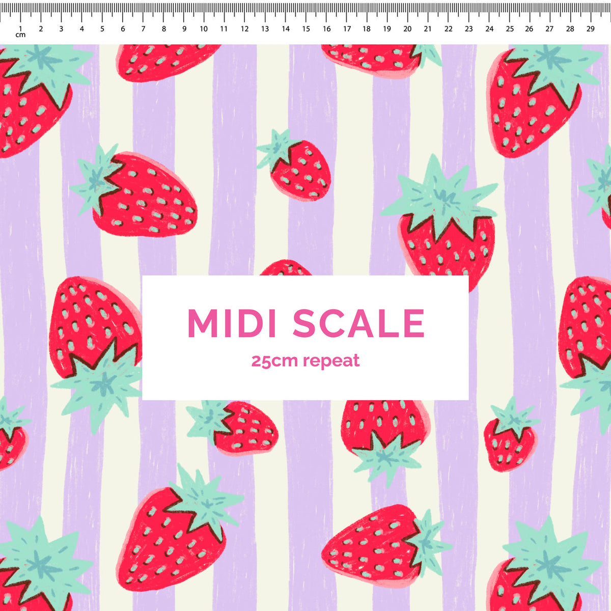 Strawberry stripes purple Scrub Set (Pre-order)