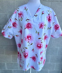 Pink Rose Scrub Top