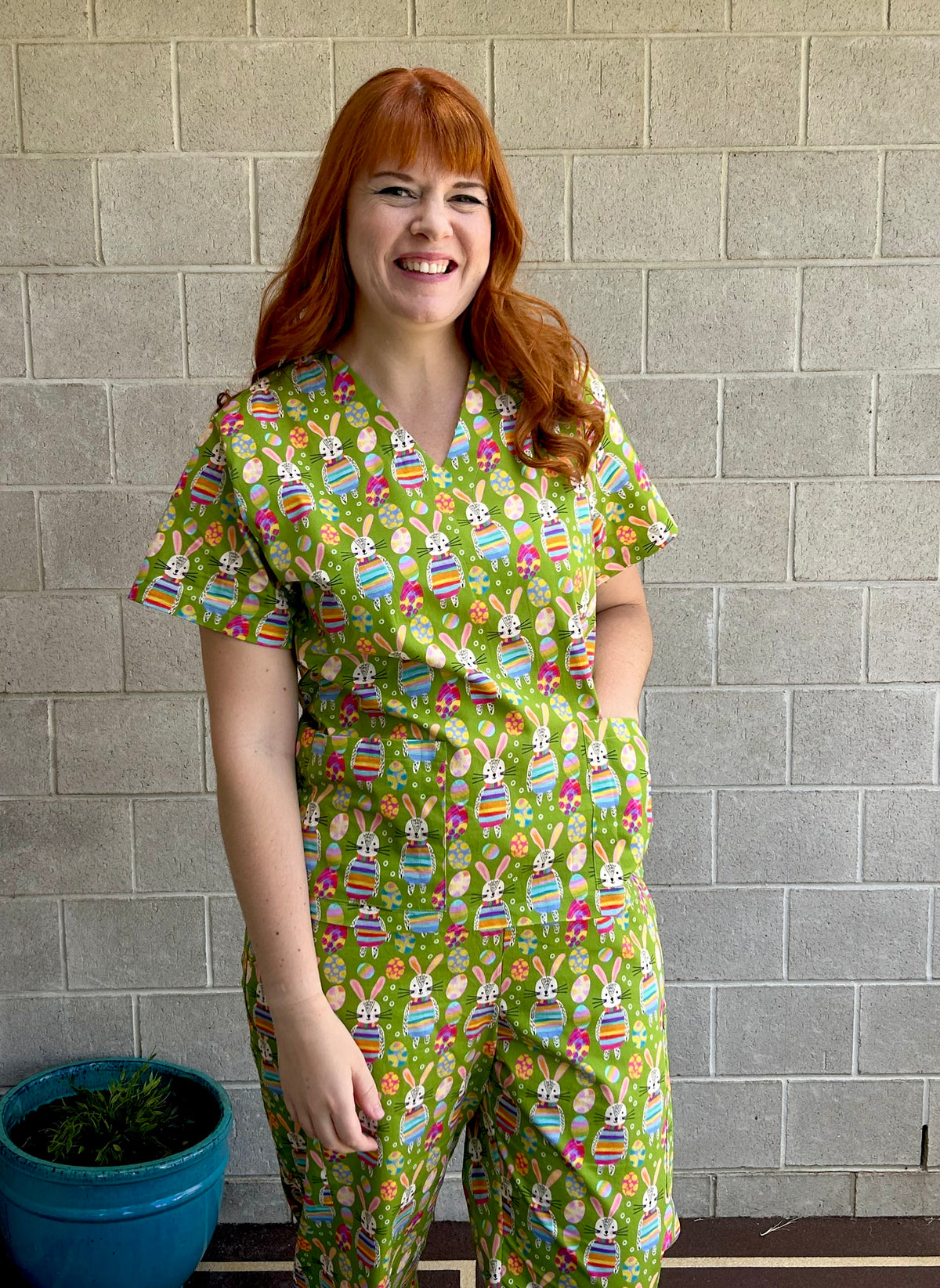 Jubilant Bunnies Egg hunt scrub Set