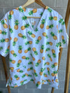 Pineapples scrub top