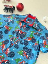 Christmas monster truck shirt