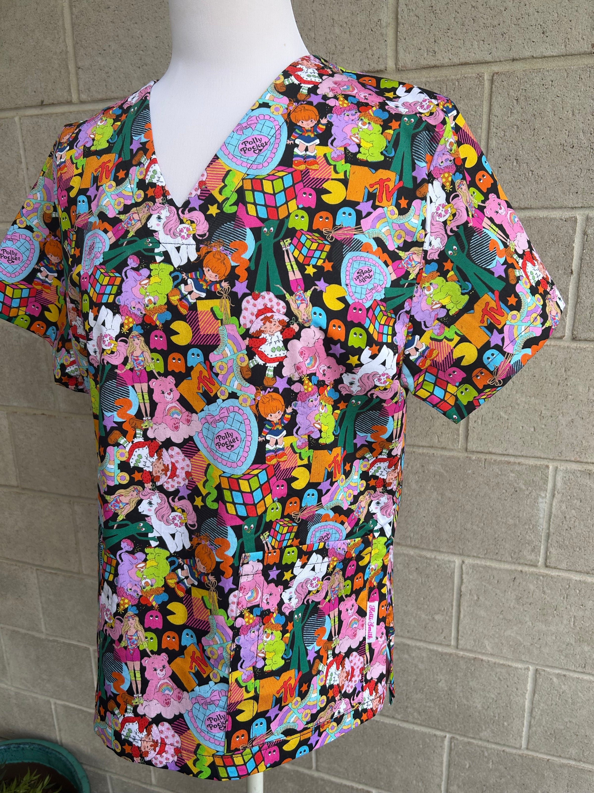 80’s Mash up Scrub Top (Pre-order)