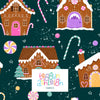 Gingerbread houses scrub top (pre order)