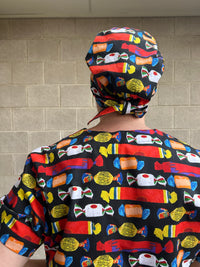 Wrapped lollies Scrub Cap (for long hair)
