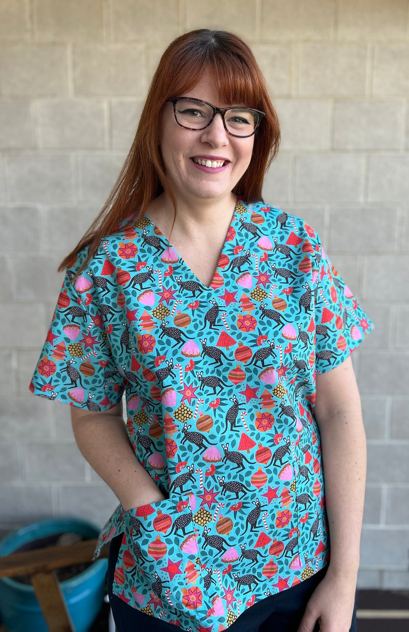 Jocelyn Proust Christmas scrub top (Ready Made)