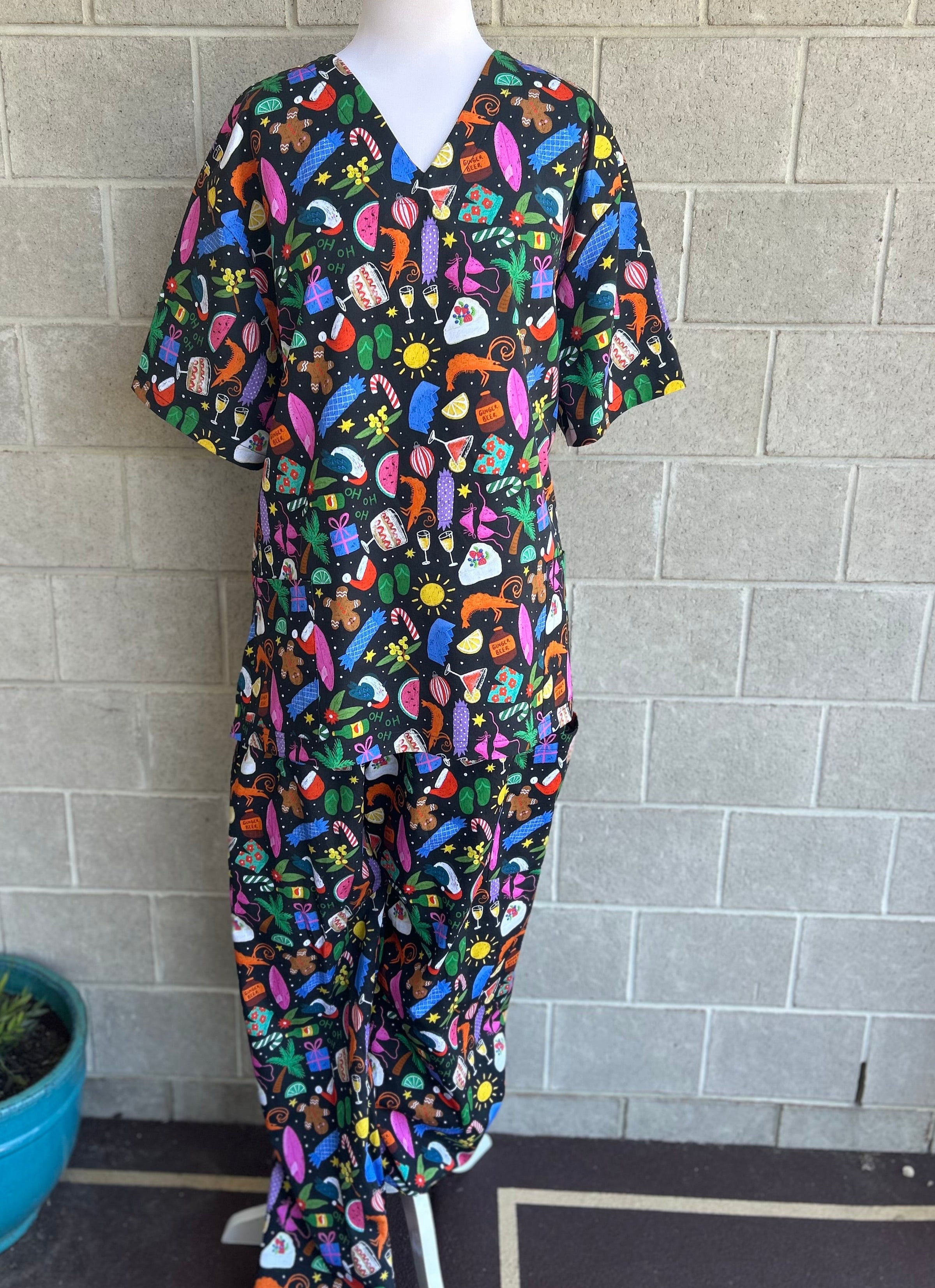 Aussie Christmas scrub Set