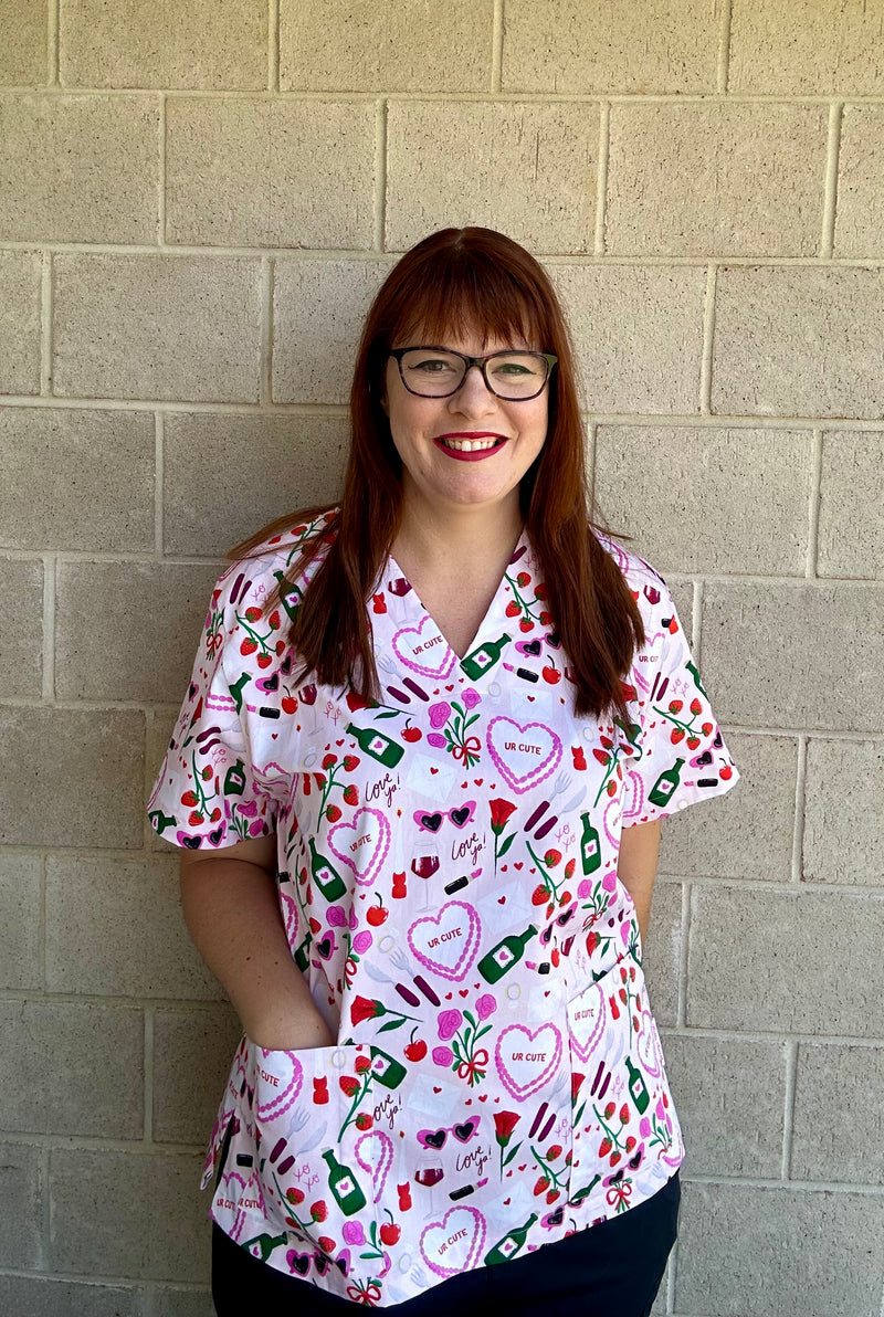 All the love scrub top (Ready Made)