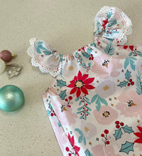 Christmas floral playsuit