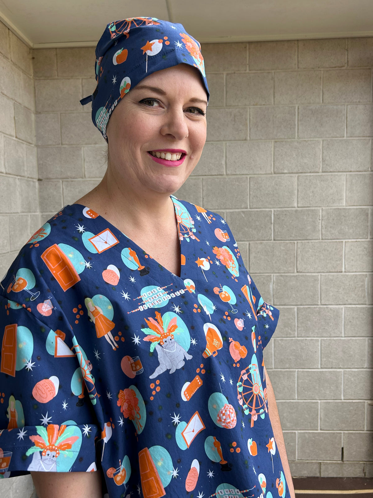 Showgirl Scrub Cap (for long hair)