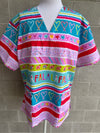 Rainbow Fair Isle scrub top