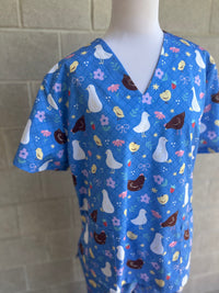 Ducks and hens Scrub Top (Pre-order)