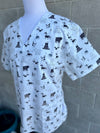 Black and white animals Scrub Top