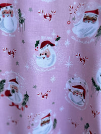 Pink santa scrub top (Ready made)