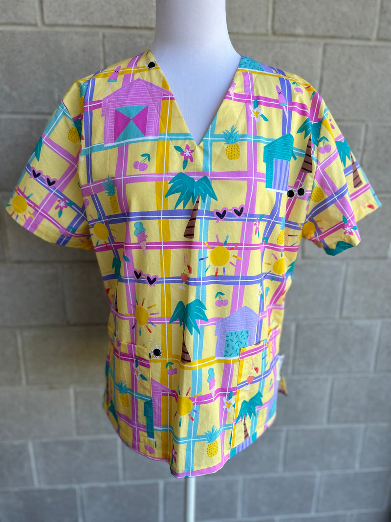 By the beach scrub top (ONE LEFT: size XS or S only)