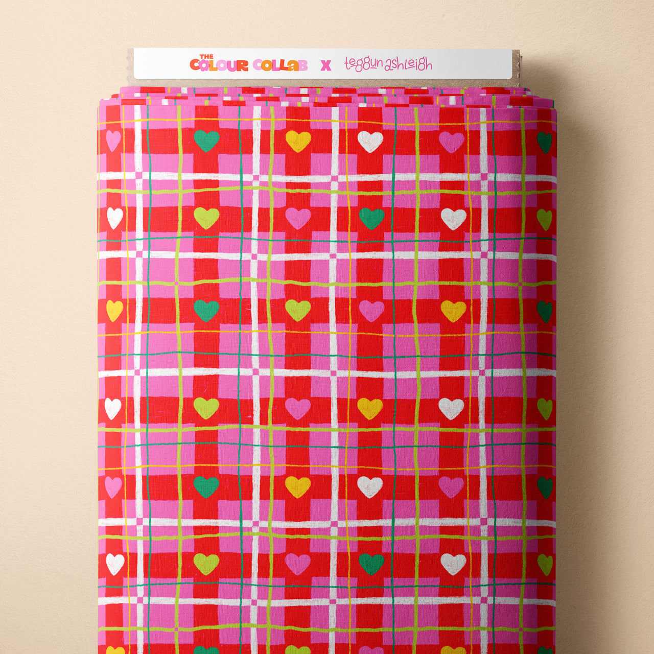 Christmas Hearts Plaid Scrub Set (Pre-order)