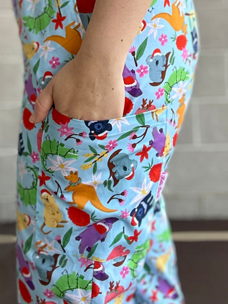 Aussie Christmas Animals scrub Set