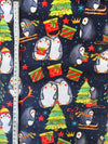 Christmas Penguins scrub top