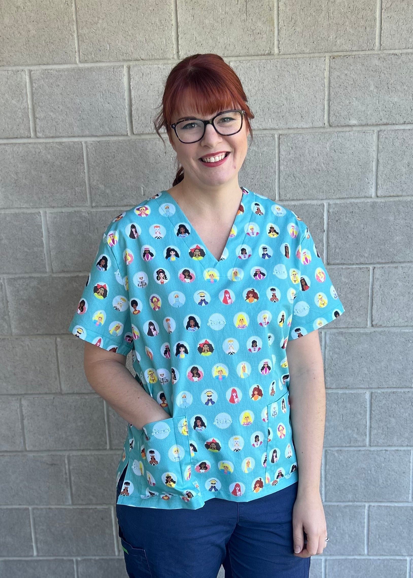 Barbie World Scrub top