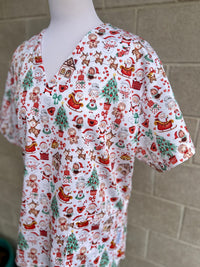 Sweet Christmas things scrub top (one left Size XS, S, M, L or XL only)