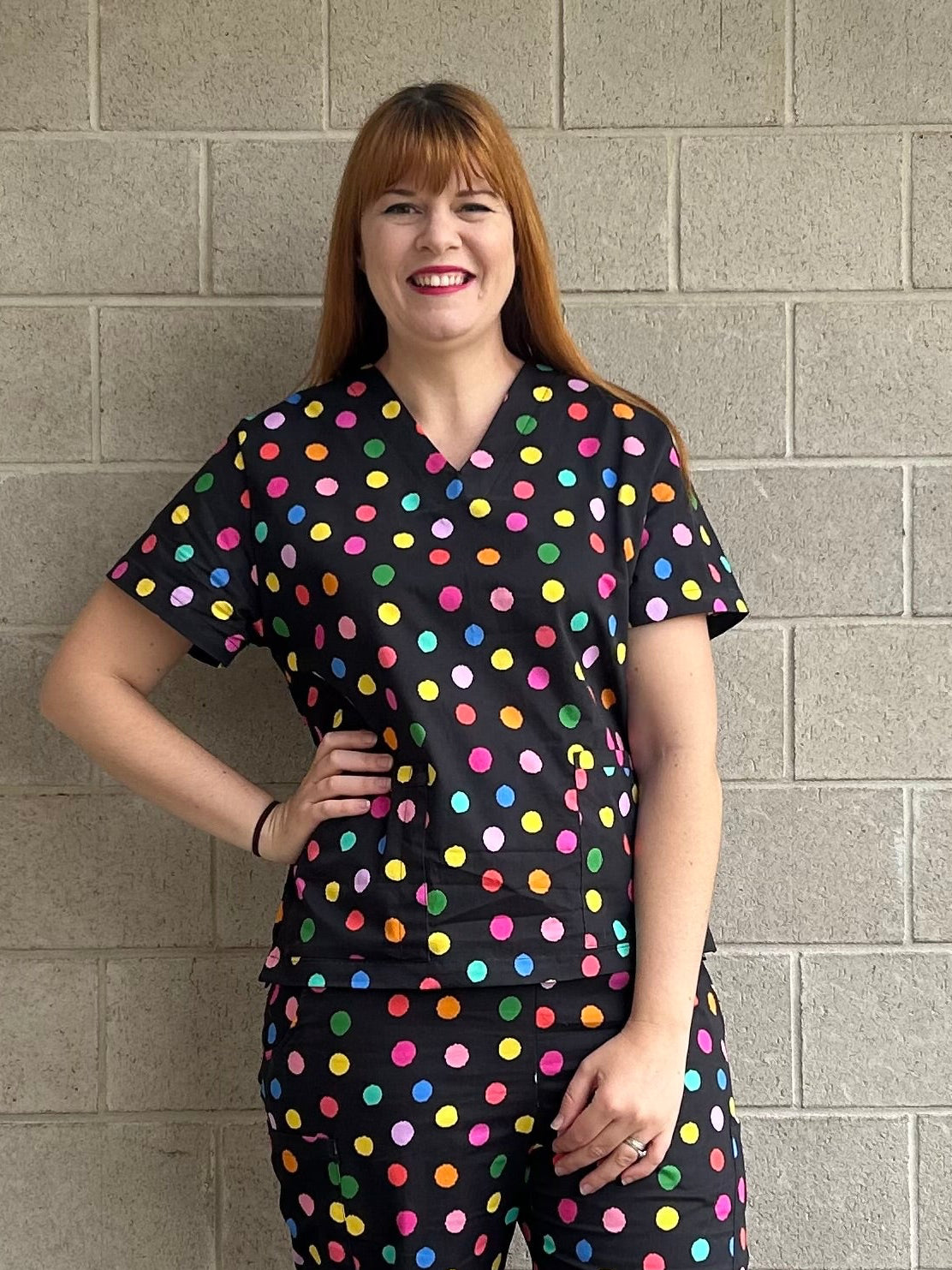 Polka pretty Scrub Top (Pre-order)
