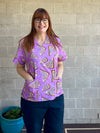 Fairy Bread purple Scrub Top (Pre-order)
