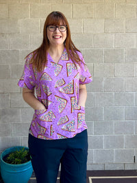 Fairy Bread purple Scrub Top (Pre-order)