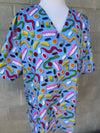 Party mix blue Scrub Top (Pre-order)