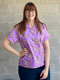 Fairy Bread purple Scrub Top (Pre-order)