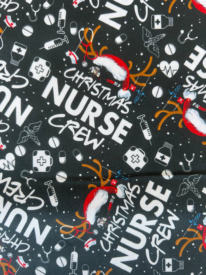 Christmas nurse crew scrub top