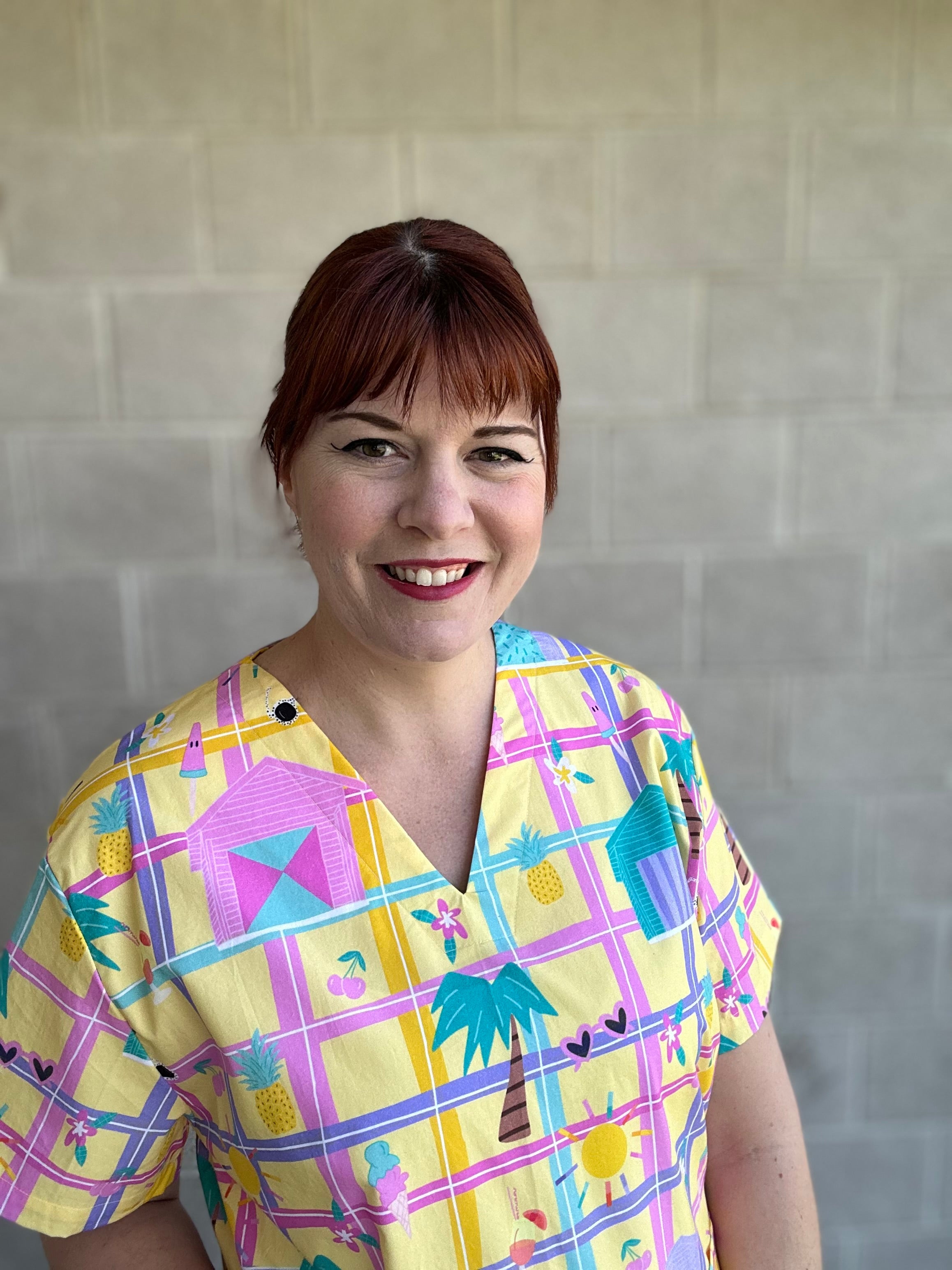 By the beach scrub top (ONE LEFT: size XS or S only)