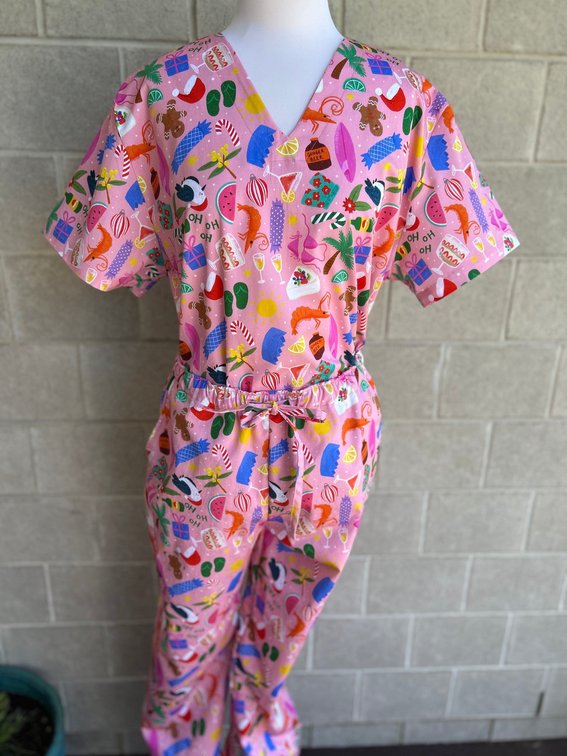 Aussie Christmas Scrub Set (Pre-order)