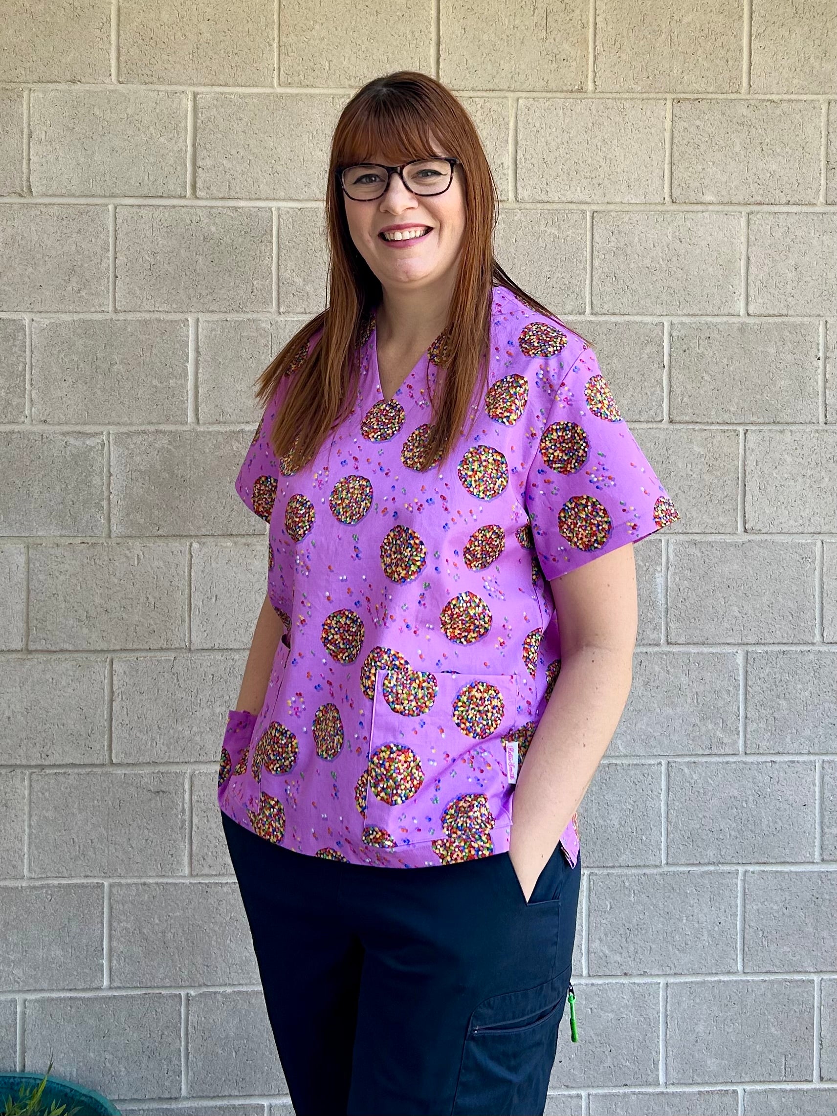 Freckles purple Scrub Top (Pre-order)