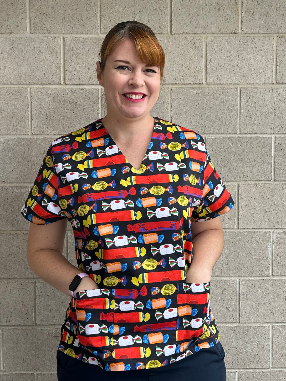 Wrapped lollies Scrub Top (Pre-order)
