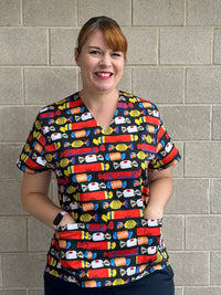 Wrapped lollies Scrub Top (Pre-order)