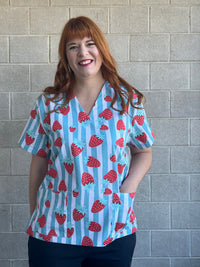 Strawberry stripes Scrub Set (Pre-order)
