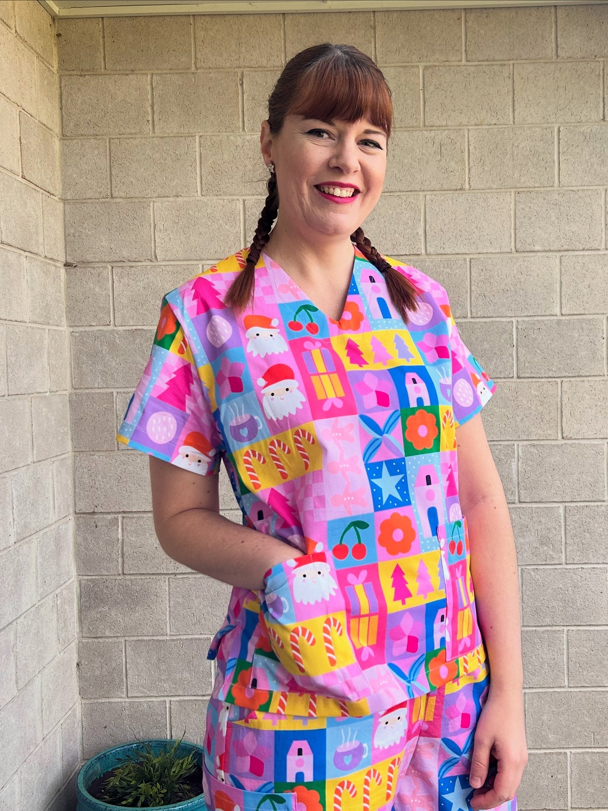 Jolly Dreamhouse Scrub Top (Pre-order)