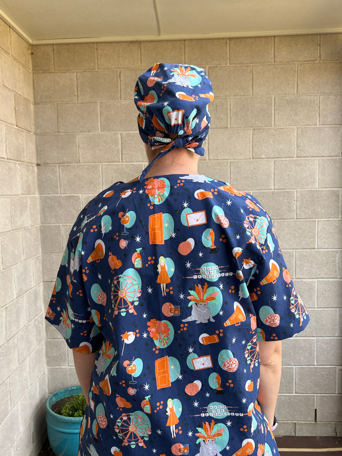 Showgirl Scrub Cap (for long hair)