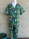 Christmas Dogs scrub Set