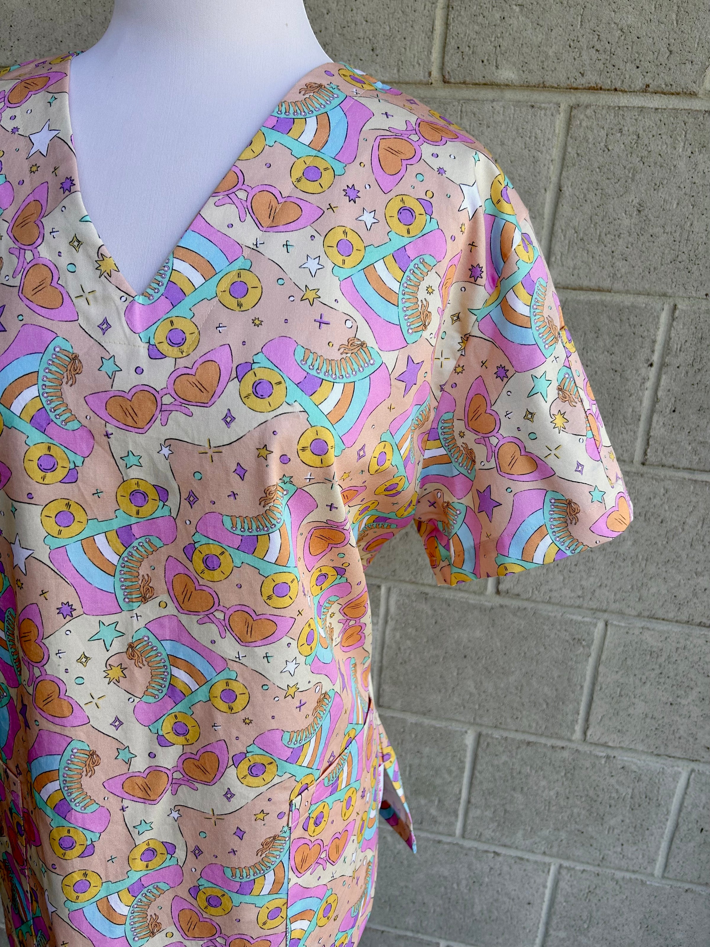 Retro Skates Scrub Top (Pre-order)