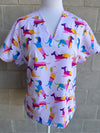 Dashy Daydream Scrub Top (XS or S only - other sizes available for pre-order)