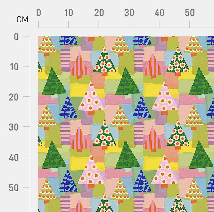Patchwork pine trees Scrub Top (Pre-order)
