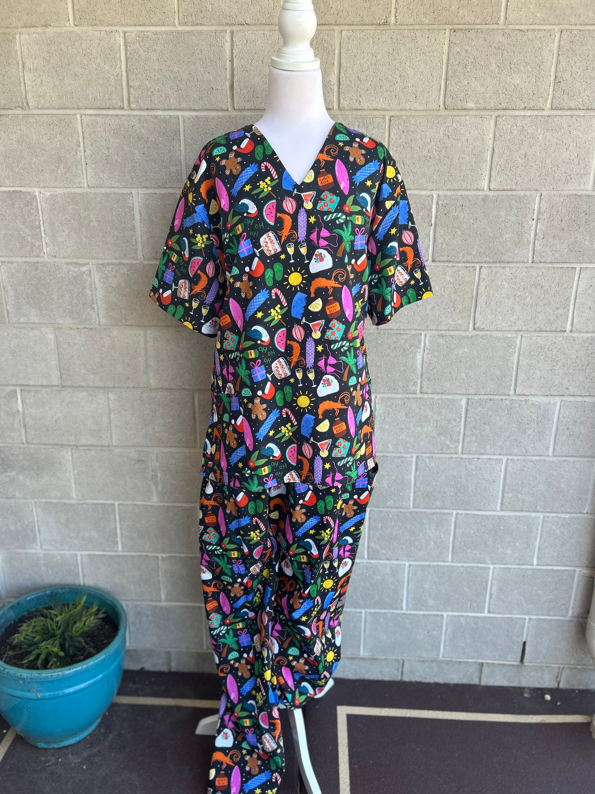 Aussie Christmas Scrub Set (Pre-order)