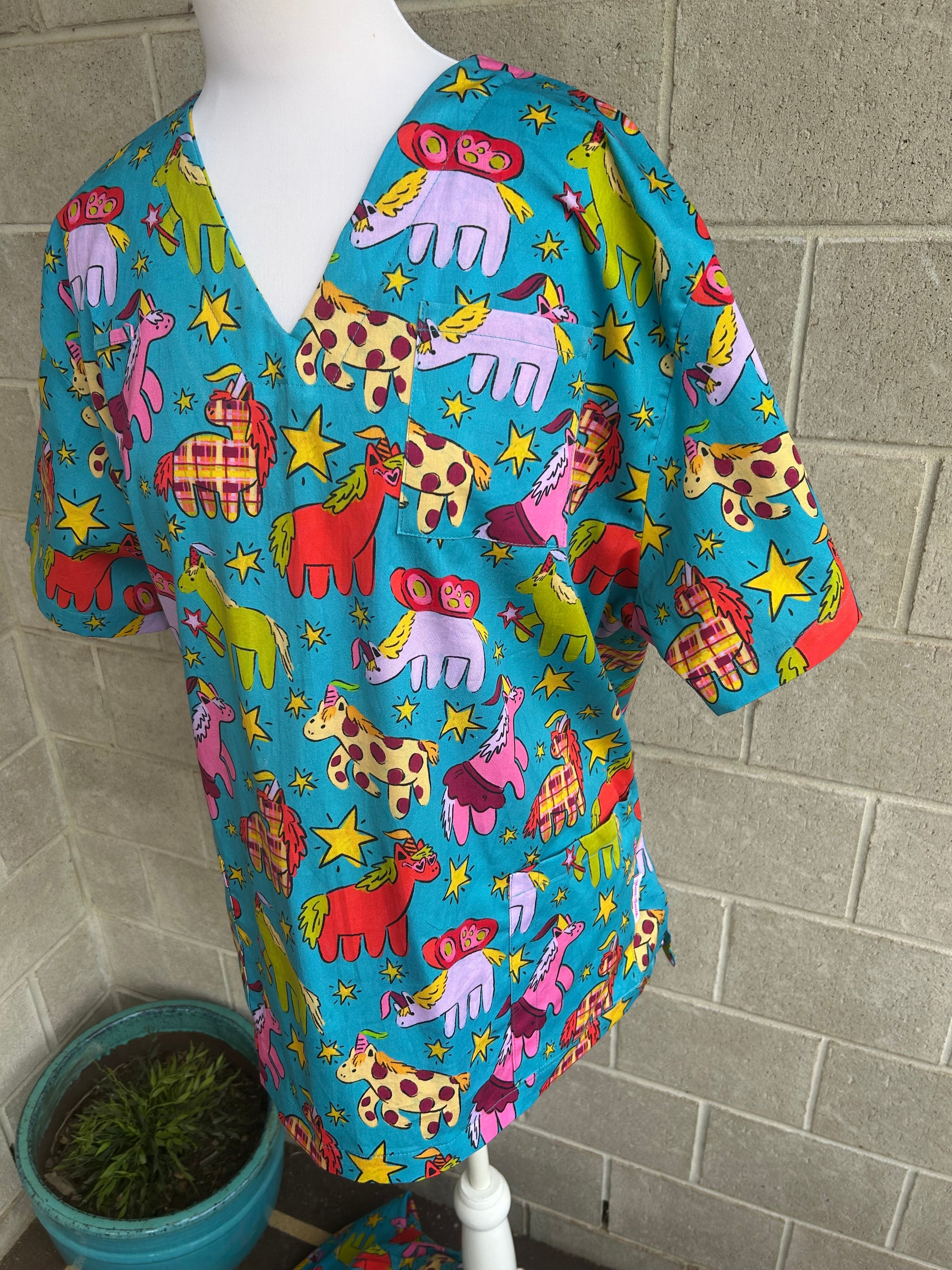 Horsey Kingdom Scrub Top (Pre-order)