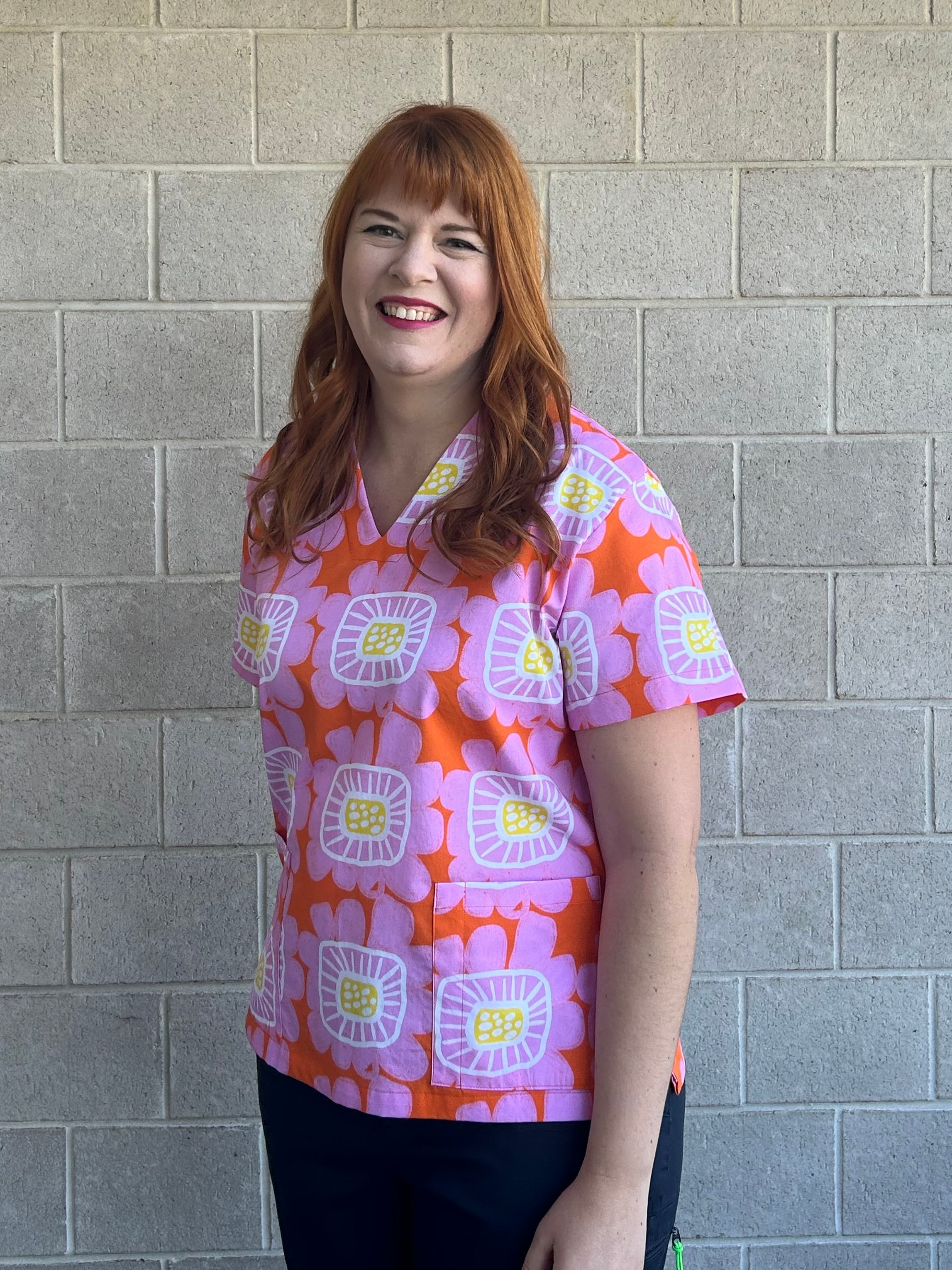 Riku Flower Scrub Top (Pre-order)